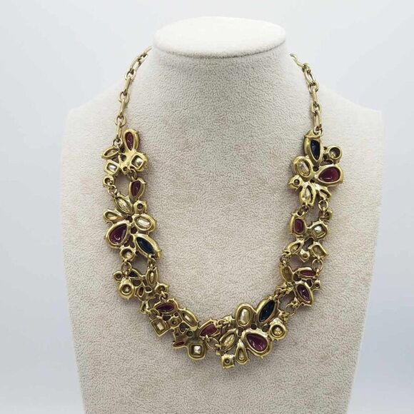 J crew Multi Color Crystal Statement Necklace - Picture 6 of 9